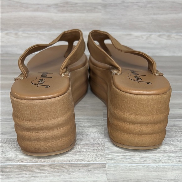 Free People Haven Thong Platform Camel Brown Tan Sandals Size 5.5 - Picture 6 of 12